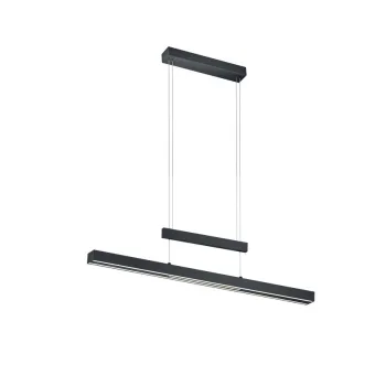 Lustra Trajan, TRIO, 150.5x6x150 cm, 45W, 1x SMD, metal, negru mat imagine