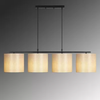 Lustra, Valiz - 4706, Opviq, 110 x 25 x 120 cm, 4 x E27, 40W, negru/crem imagine