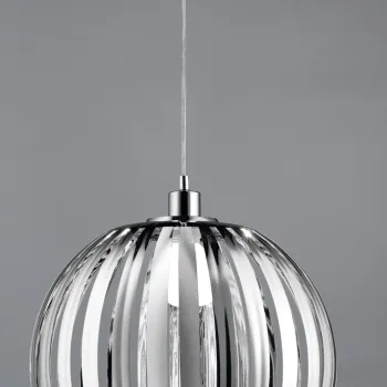 Lustra Zucca, TRIO, 40x150 cm, 60W, 1x E27, acril, argintiu imagine