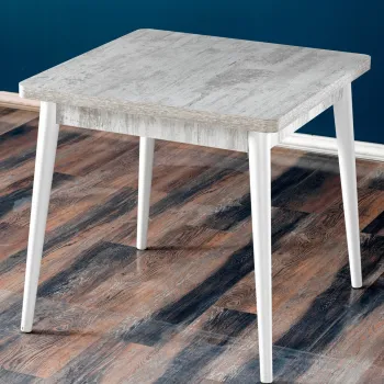 Masa, Beckley, Flora Antik, 80x80x76.5 cm, Antic / Alb imagine