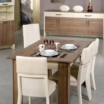 Masa, Comforty, Bois, 78x150x90 cm, Stejar intunecat imagine