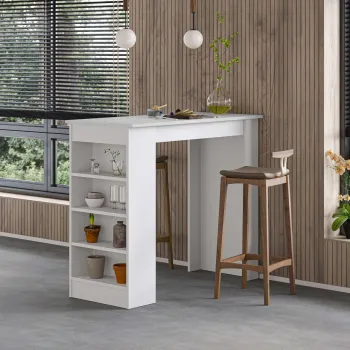 Masa de bar, Homitis, Swallow, 117x101 cm, PAL, Alb imagine