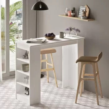 Masa de bar, Locelso, ST1, 120x101.8x51.6 cm, Alb imagine