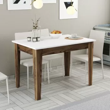 Masa de bucatarie, Hommy Craft, Kiev 505, Nuc / Alb imagine