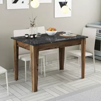 Masa de bucatarie, Hommy Craft, Kiev 509, Nuc / Negru imagine