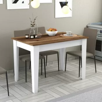 Masa de bucatarie, Hommy Craft, Kiev 511, Nuc / Alb imagine