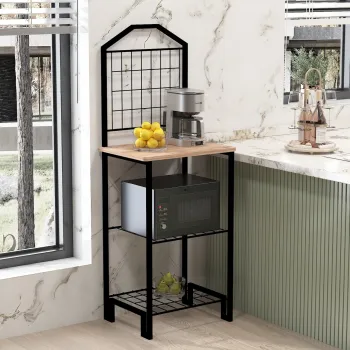 Masa de bucatarie, Puqa Design, Luke, 40x54x146 cm, PAL, Pin Atlantic / Negru imagine