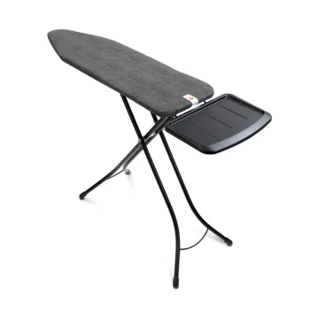 Masa de calcat, Brabantia B, Denim Black, 124x38 cm, 7 pozitii de reglare, cu suport statie de calcat, otel/bumbac, negru denim imagine