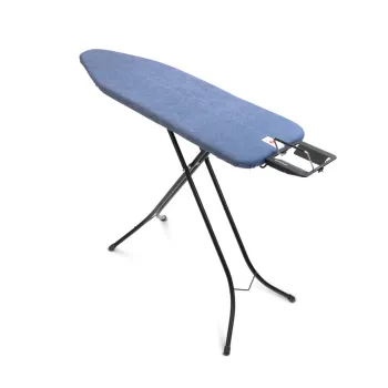 Masa de calcat, Brabantia B, Denim Blue, 124x38 cm, 7 pozitii de reglare, otel/bumbac imagine