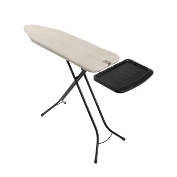 Masa de calcat, Brabantia B, Denim Grey, 124x38 cm, 7 pozitii de reglare, cu suport statie de calcat, otel/bumbac imagine