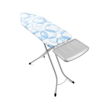 Masa de calcat, Brabantia C, Bubbles, 124x45 cm, 7 pozitii de reglare, cu suport statie de calcat, polipropilena/otel/bumbac imagine