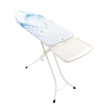 Masa de calcat, Brabantia C, Cotton Flower, 124x45 cm, 7 pozitii de reglare, cu suport statie de calcat, polipropilena/otel/bumbac imagine