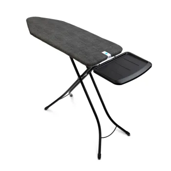 Masa de calcat, Brabantia C, Denim Black, 124x45 cm, 7 pozitii de reglare, cu suport statie de calcat, otel/bumbac, negru denim imagine