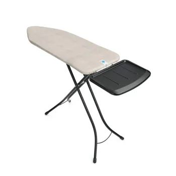 Masa de calcat, Brabantia C, Denim Grey, 124x45 cm, 7 pozitii de reglare, cu suport statie de calcat, otel/bumbac, gri denim imagine