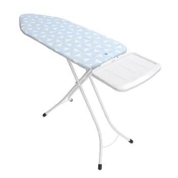 Masa de calcat, Brabantia C, Fresh Breeze, 124x45 cm, 7 pozitii de reglare, cu suport statie de calcat, otel/bumbac imagine