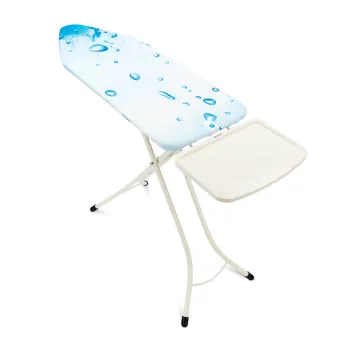 Masa de calcat, Brabantia C, Ice Water, 124x45 cm, 7 pozitii de reglare, cu suport statie de calcat, polipropilena/otel/bumbac imagine