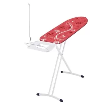 Masa de calcat cu suport pentru statie, Leifheit Air Board M Solid Plus, 38 x 120 cm, rosu imagine
