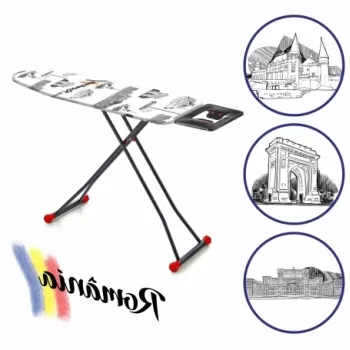 Masa de calcat Romania, Heinner, 42 x 125.5 cm, metal/bumbac, multicolor imagine