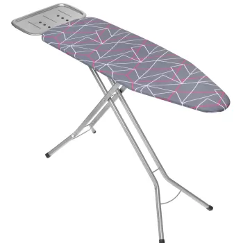 Masa de calcat Velkea, 130x42 cm, otel/textil, argintiu imagine