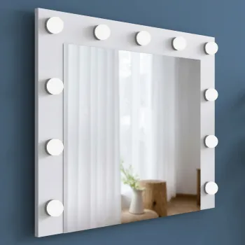 Masa de machiaj, Hanah Home, BJ121, 90x76.8x45 cm, Alb imagine