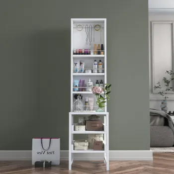 Masa de machiaj, Hanah Home, BJ147, 35x141.8x40 cm, Alb imagine