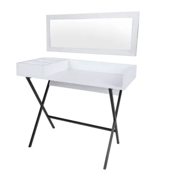 Masa de machiaj, Hanah Home, Kiev, Alb/Negru imagine