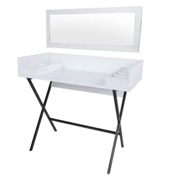 Masa de machiaj, Hanah Home, Lima, Alb/Negru imagine