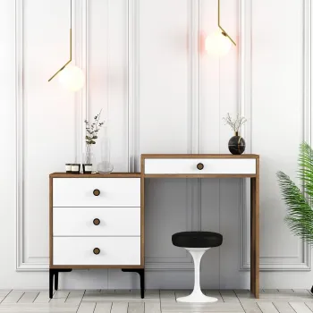 Masa de machiaj, Hanah Home, Lizbon 551, Nuc/Alb imagine