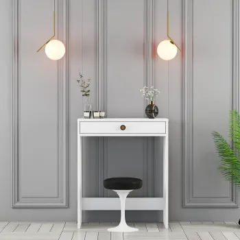 Masa de machiaj, Hanah Home, Lizbon, 70x40x84.7 cm, Alb imagine