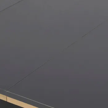 Masa de sufragerie extensibila, Nmobb, Star, PAL, Antracit / Aur / Negru imagine