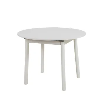 Masa de sufragerie extensibila, Vella, Oliver, 100x75x100 cm, PAL, Alb imagine