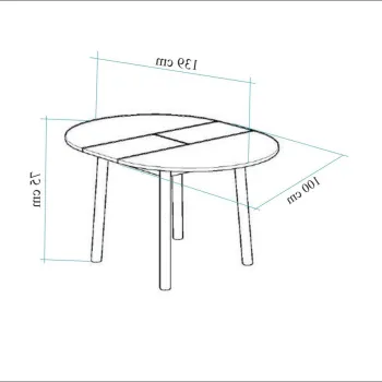 Masa de sufragerie extensibila, Vella, Oliver, 100x75x100 cm, PAL, Stejar / Alb imagine