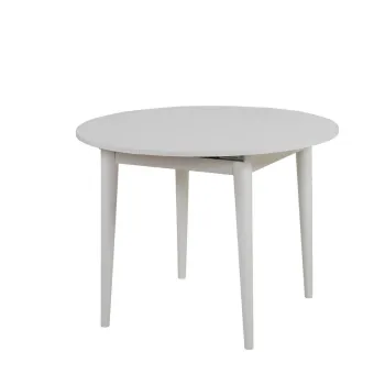 Masa de sufragerie extensibila, Vella, Vina 139, 100x75x100 cm, PAL, Alb imagine