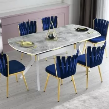 Masa dining, Nmobb, Ikon, 180 x 77 x 90 cm, mdf/plastic, gri imagine