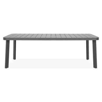 Masa dining pentru gradina/terasa Lyne, 229.5x99x76 cm, aluminiu, antracit imagine
