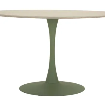Masa dining Stockholm, Mauro Ferretti, 120x120x76 cm, MDF/fier, verde imagine