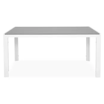 Masa dreptunghiulara mica Encore, 150x90x74 cm, aluminiu, alb/gri imagine