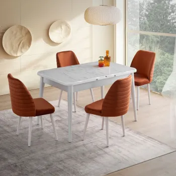 Masa extensibila, Nmobb, Crea, 100% PAL MELAMINAT, Alb imagine