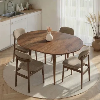 Masa extensibila, Nordure, Viona, 100x75x100 cm, Nuc Barok imagine