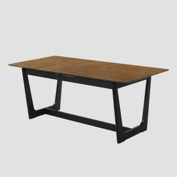 Masa extensibila Pahkel, Homla, 160-195x90x76 cm, lemn de cauciuc, maro imagine