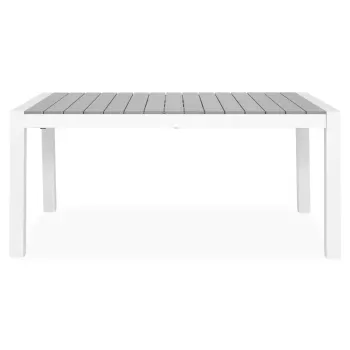 Masa extensibila pentru exterior Encore, 160/210x95x74 cm, aluminiu, alb/gri imagine