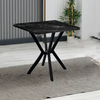 Masa, Hanah Home, Elma 70, 70x74x70 cm, Negru imagine