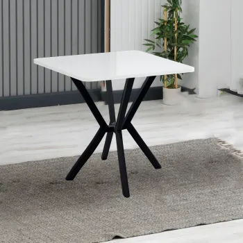 Masa, Hanah Home, Elma, 70x74x70 cm, Alb imagine