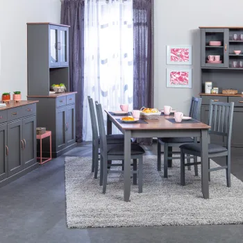 Masa Luzerna 1.1, Inter Link, 160x90x75 cm, lemn/MDF, gri/sepia imagine