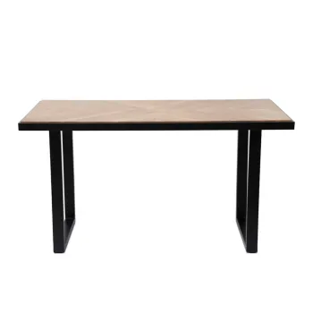 Masa Nattmal, Homla, 160x80x76 cm, lemn/metal, natur/negru imagine