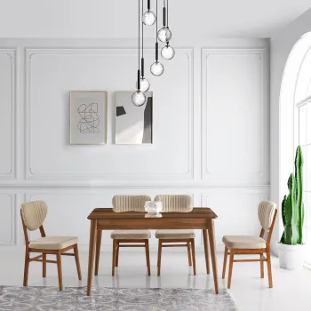 Masa, Nmobb, Lotus, Cadru: 100% PLANCA DE FIBRA CAVITA MELAMINA, Maro imagine