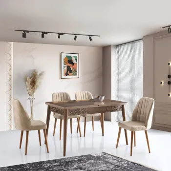 Masa, Nmobb, Mira, Cadru: 100% PAL MELAMINAT DE PARTICLE, Maro imagine