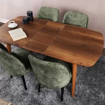 Masa, Nmobb , Retro 1191, 130+30x75x80 cm, MDF , Nuc imagine