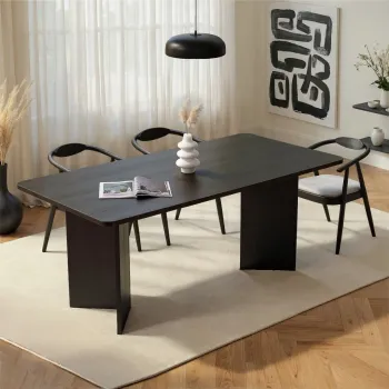 Masa, Nordure, Linza, 180x75x90 cm, Negru imagine