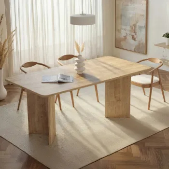 Masa, Nordure, Linza, 180x75x90 cm, Stejar Honey imagine